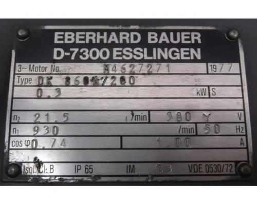 Getriebemotor 0,3 kW 21,5 U/min von Bauer – DK860A/200 - Bild 4
