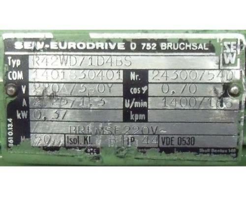 Getriebemotor 0,37 kW 186 U/min von SEW EURODRIVE – R42WD/1D4BS - Bild 4