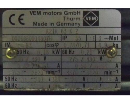 Elektromotor 0,18 kW 2820 U/min von VEM – K21R 63 K 2 - Bild 4