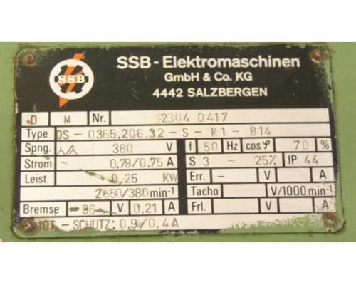 Getriebemotor 0,12 kW 440 U/min von SSB – DS-0365.206.32-S-K1-B14 - Bild 3