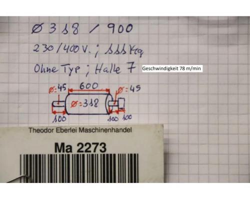 Trommelmotor 1,3 m/s von unbekannt – Trommel Ø 318 x 600 mm - Bild 4