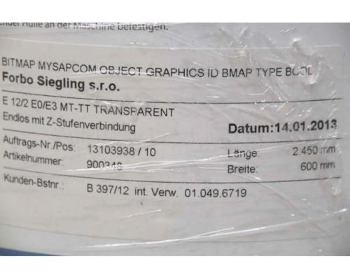 Förderbandgurt Breite 600 mm von Forbo Siegling – E 12/2 EO/E3 MT-TT TRANSPARENT - Bild 5