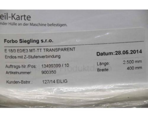 Förderbandgurt Breite 400 mm von Forbo Siegling – E 18/3 EO/E3 MT-TT TRANSPARENT - Bild 5
