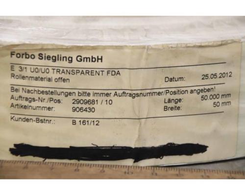 Förderbandgurt Breite 50 mm von Forbo Siegling – E 3/1 UO/UO Transparent FDA - Bild 4