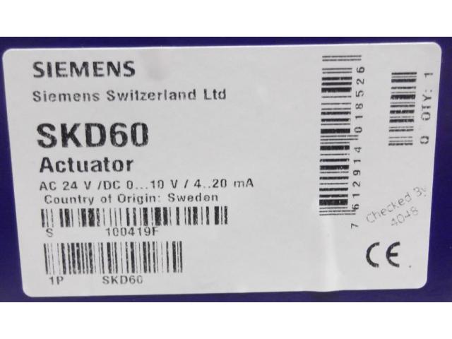 Stellantrieb für Ventile, elektrohydraulisch von Siemens – SKD60 - 4