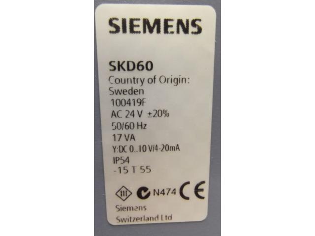 Stellantrieb für Ventile, elektrohydraulisch von Siemens – SKD60 - 5