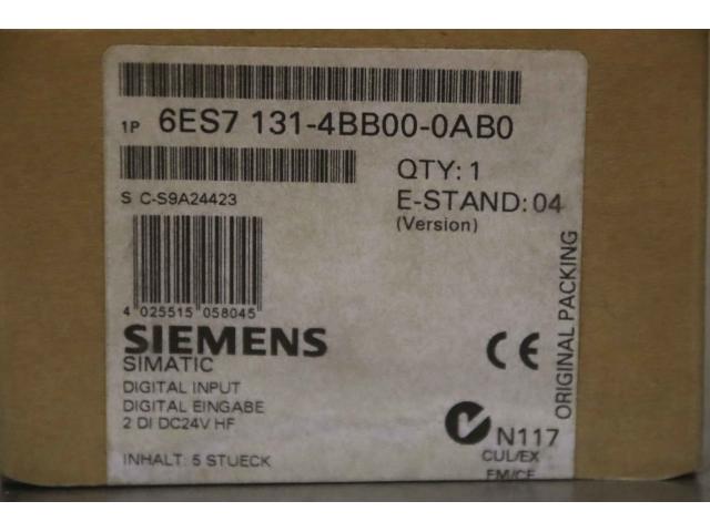 Elektronikmodule ET 200S 5 Stück von Siemens – 6ES7 131-4BB00-OABO - 5