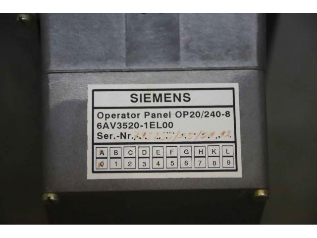 Bedienteil Operator Panel OP20/240-8 von Siemens – 6AV3520-1EL00 - 7