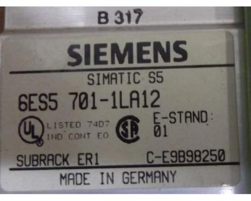 SPS Baugruppenträger von Siemens – Simatic S5 6ES5 701-1LA12 - Bild 8