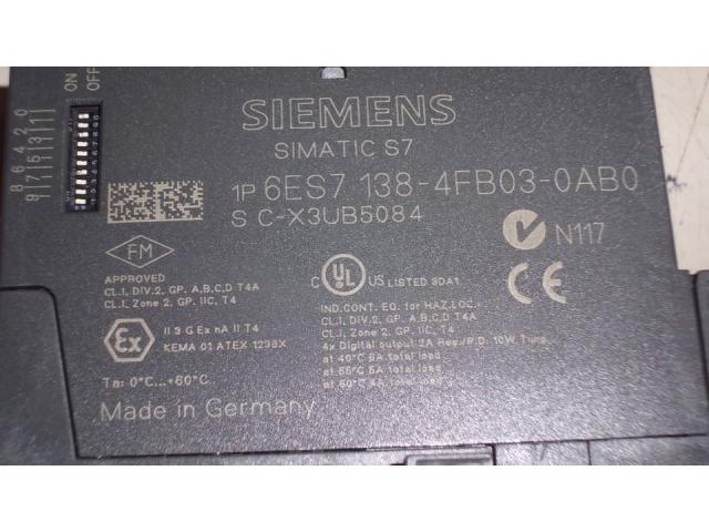 SPS Simatic von Siemens – Simatic S7 6ES7 138-4FB03-0AB0 - 7