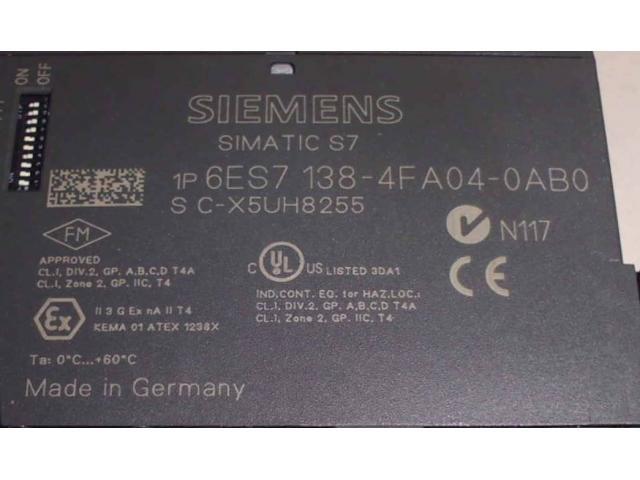 SPS Simatic von Siemens – Simatic S7 6ES7 138-4FA04-0AB0 - 5