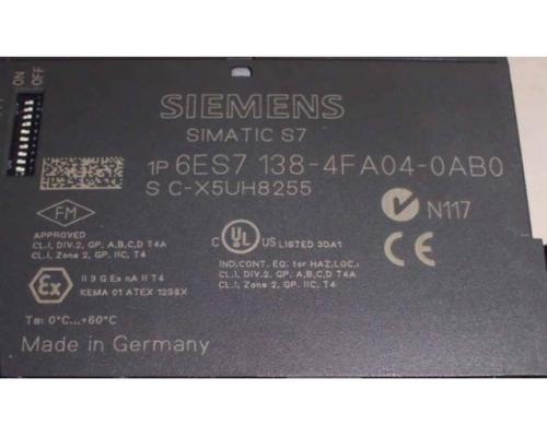 SPS Simatic von Siemens – Simatic S7 6ES7 138-4FA04-0AB0 - Bild 5