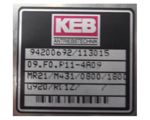 Frequenzumrichter 0,75 kW von KEB – 09.F0.R11-4A09 - Bild 7