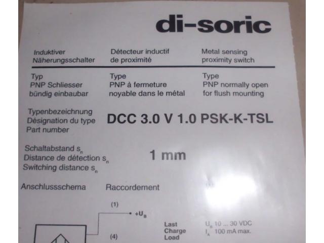 Näherungsschalter von di-soric – DCC 3.0V1.0 PSK-K-TSL - 3