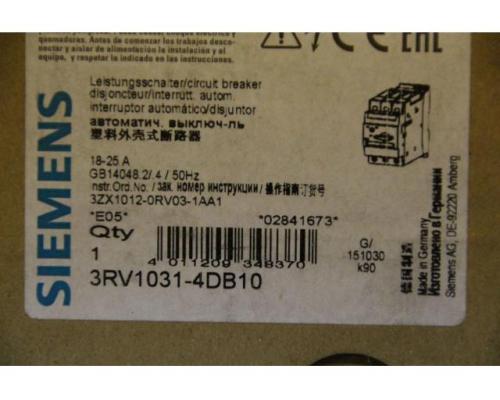Leistungsschalter von Siemens – 3RV1031-4DB10 - Bild 5