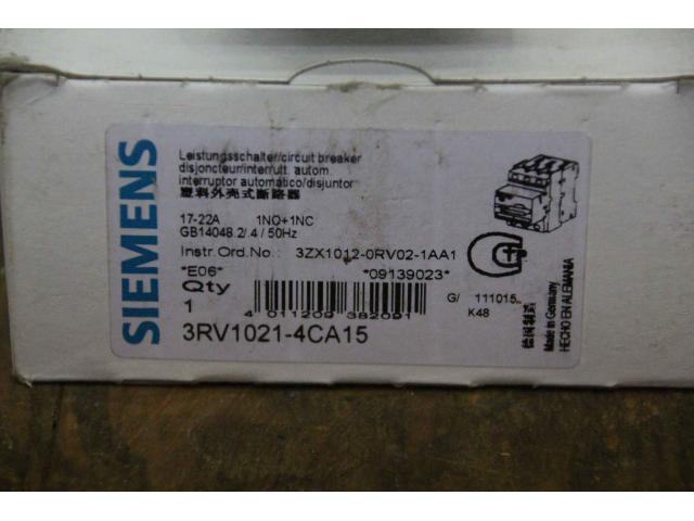Leistungsschalter von Siemens – 3RV1021-4CA15 - 5