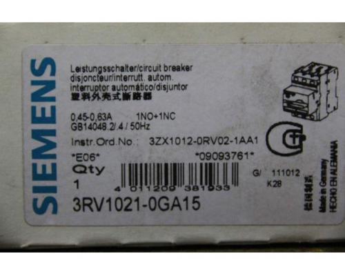 Leistungsschalter von Siemens – 3RV1021-0GA15 - Bild 5