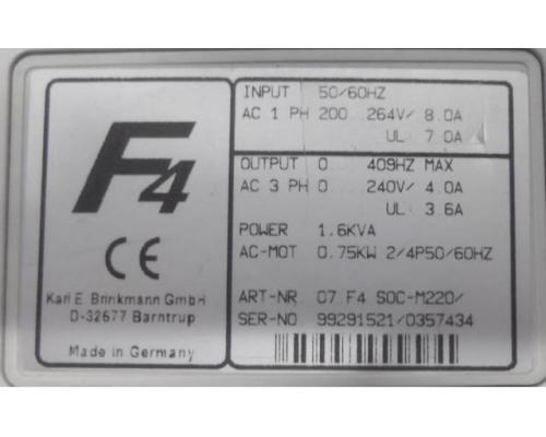 Frequenzumrichter 0,75 kW von KEB – 07.F4.S0C-M220/ - Bild 4