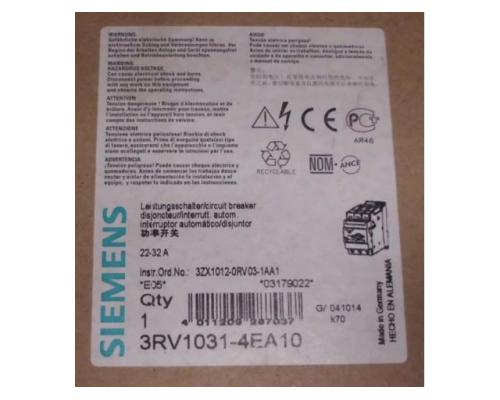 Leistungsschalter von Siemens – 3RV1031-4EA10 - Bild 3