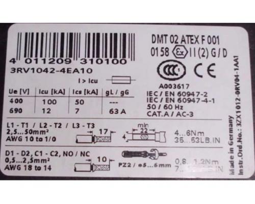 Leistungsschalter von Siemens – 3RV1042-4EA10 - Bild 5