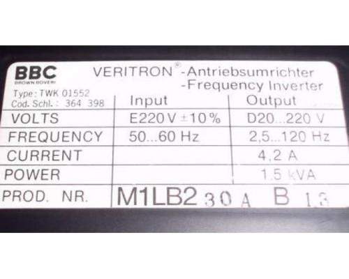 Frequenzumrichter 1,1 kW von BBC – M1LB2 30A B 13 - Bild 3