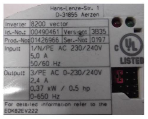 Frequenzumrichter 0,37 kW von Lenze – EDK82EV222 - Bild 5