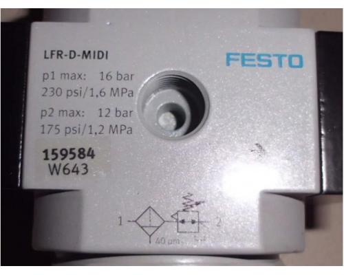 Wartungseinheit Filter Regelventil von Festo – LFR-1/2-D-MIDI - Bild 4