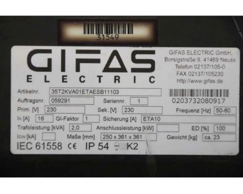 Einphasen-Trenn-Transformator von Gifas – 35T2KVA01ETAESB11103 - Bild 4