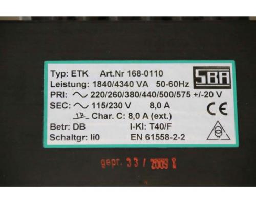 Transformator von SBA – ETK 168-0110 - Bild 4