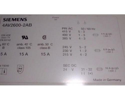 Trafo Stromversorgung von Siemens – 4AV2600-2AB - Bild 5