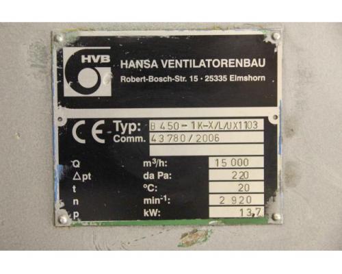Staubabsauggebläse 15 kW von HVB Hansa – B450-1K-X/L/UX1103 - Bild 4
