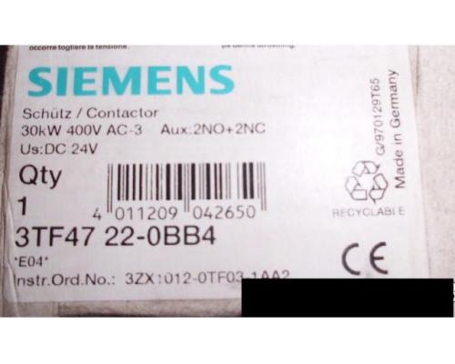 Schütz von Siemens – 3TF47 22-0BB4 - Bild 4