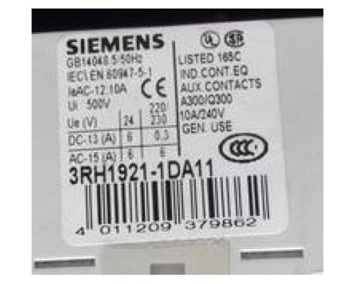 Schütz von Siemens – 3RH1921-1DA11 - Bild 6