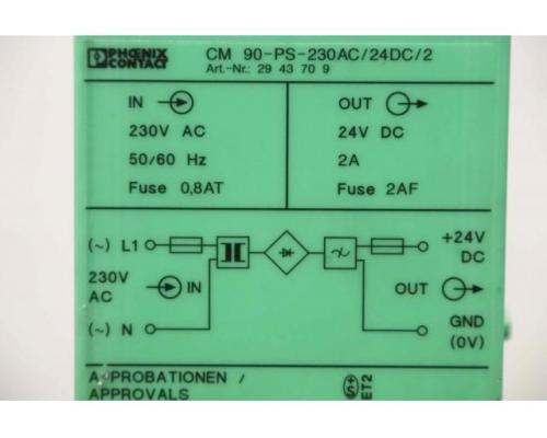 Netzteil Stromversorgung von Phoenix Contact – CM 90-PS-230AC/24DC/2 - Bild 5
