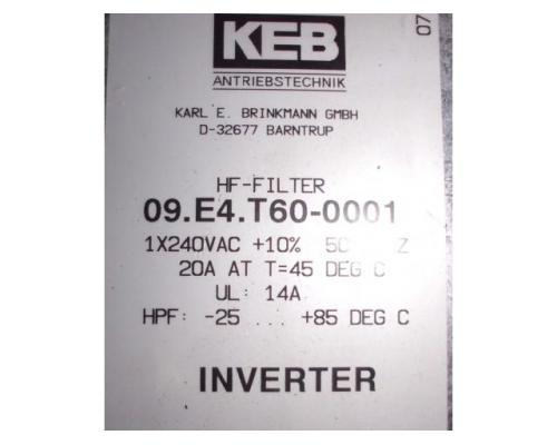 Netzfilter von KEB Antriebstechnik – 09.E4.T60-0001 - Bild 3