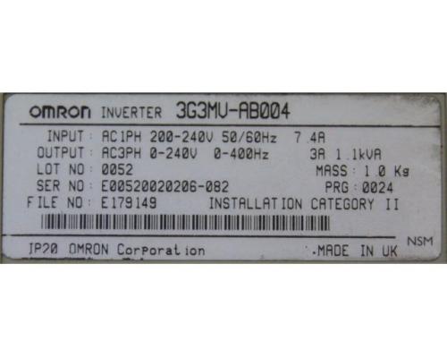 Frequenzumrichter 0,55 kW von Omron – Sysdrive 3G3MV-AB004 - Bild 5