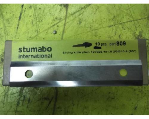 Ersatzmesser für Schneidemaschinen von Stumabo – 127×25,4×1,5 2GØ10,4 (90°) - Bild 3