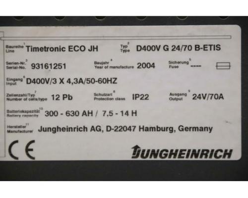 Ladegerät für Stapler 24 V/70 A von Jungheinrich – D400 G 24/70 B-ETIS - Bild 10