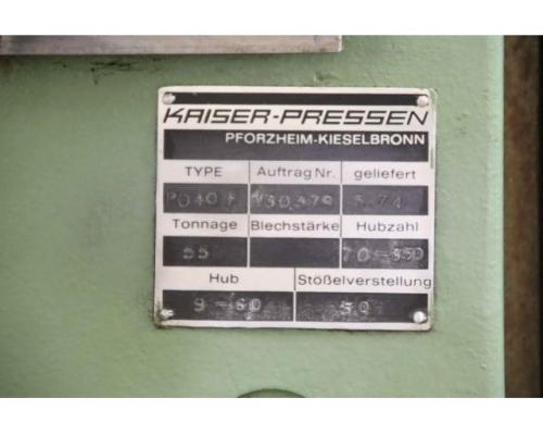Exzenterpresse mit Zangenvorschub 55 to von Kaiser – PO 40 F - Bild 4