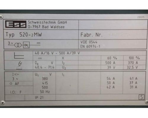 Schutzgasschweißgerät 500 A von ESS – 520-2MW - Bild 11