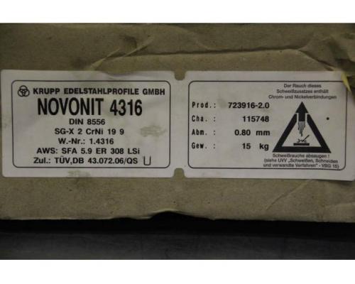 Schweißdraht 0,8 mm  Gewicht 15 kg von Krupp – NOVONIT 4316 - Bild 6
