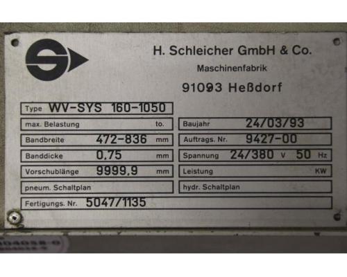Bandanlage Schneidvorrichtung von Schleicher – WV-SYS 160-1050  500 mm - Bild 11