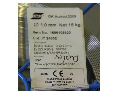 Schweißdraht 1 mm   netto Gewicht 9 kg von ESAB – OK Autrod 2209 (1,0) - Bild 2