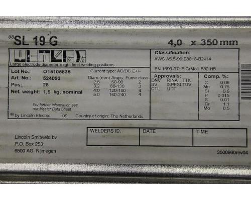 Stabelektroden Schweißelektroden 4,0 x 350 von Lincoln – SL 19 G - Bild 4