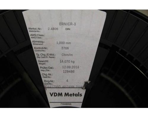 Schweißdraht 1,0 mm Gewicht 13 kg von VDM Metals – 2.4806  ERNICR-3 - Bild 3