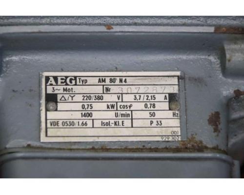 Getriebemotor 0,75 kW 43 U/min von Ankerwerk AEG – CAM 76 N  AM 80 N4 - Bild 5