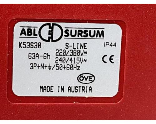ABL SURSUM K53S30 - S-Line CEE Kupplung 63 Amp. für CEE-Stecker - Bild 6
