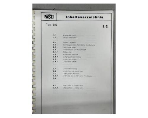 FASTI 509 - TCHE 12/4 Betriebsanleitung für Hydraulische Tafelschere - Bild 4