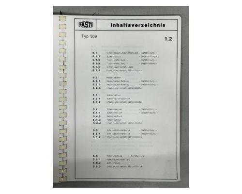 FASTI 509 - TCHE 12/4 Betriebsanleitung für Hydraulische Tafelschere - Bild 5