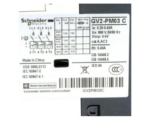 Schneider Electric GV2-PM03C Motorschutzschalter GV2-PM03C - Bild 2